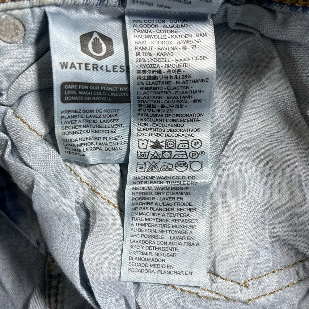 Levis‎ 512 Slim Taper Jeans Mens 34x32 FIT 34x31 ACID Wash DISTRESSED VTG NWT
